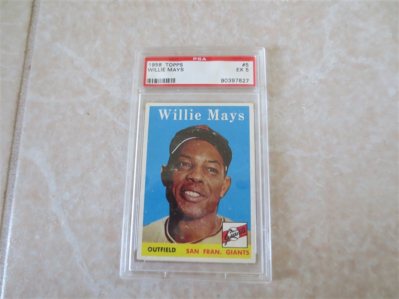 1958 Topps Willie Mays PSA 5 excellent baseball card #5