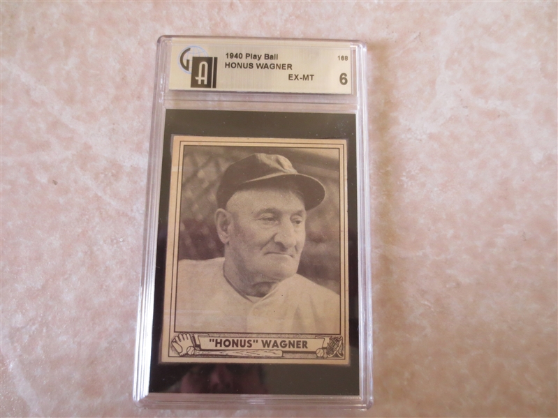 1940 Play Ball Honus Wagner GAI 6 ex-mt #168 baseball card