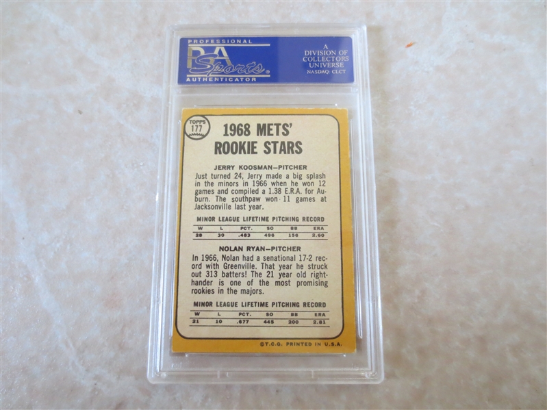 1968 Topps Nolan Ryan rookie PSA 5 ex baseball card #177