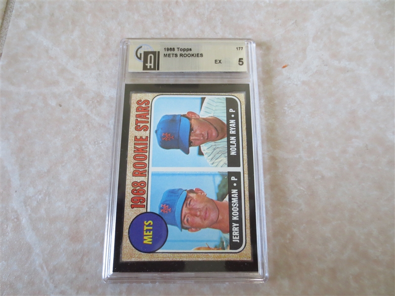 1968 Topps Nolan Ryan rookie GAI 5 excellent baseball card #177    10281002