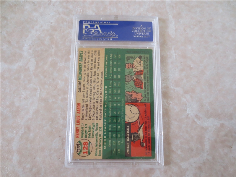 1954 Topps Hank Aaron PSA 5 EX rookie baseball card #128  SMR is $2200