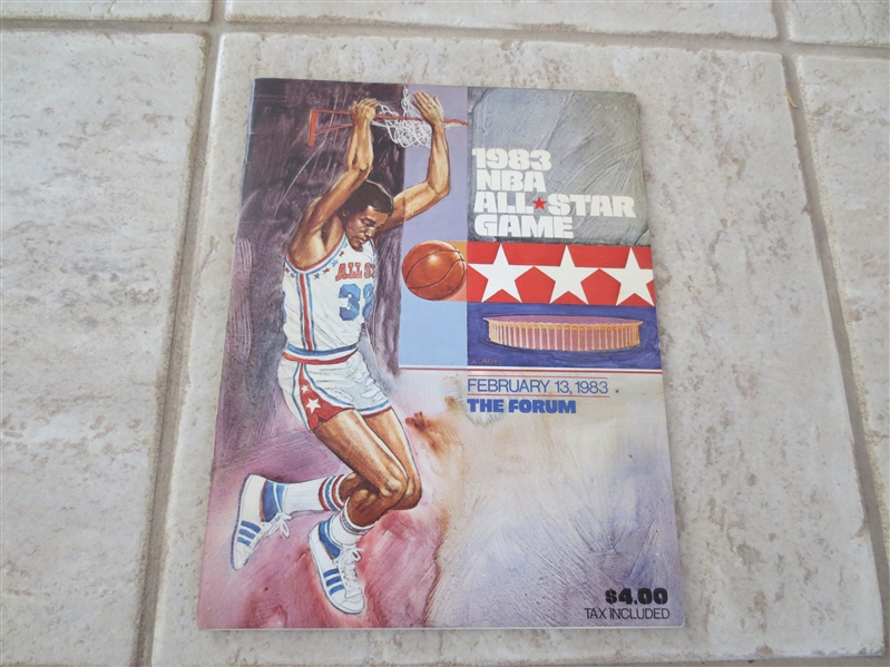 1983 NBA All Star Game program at the Forum