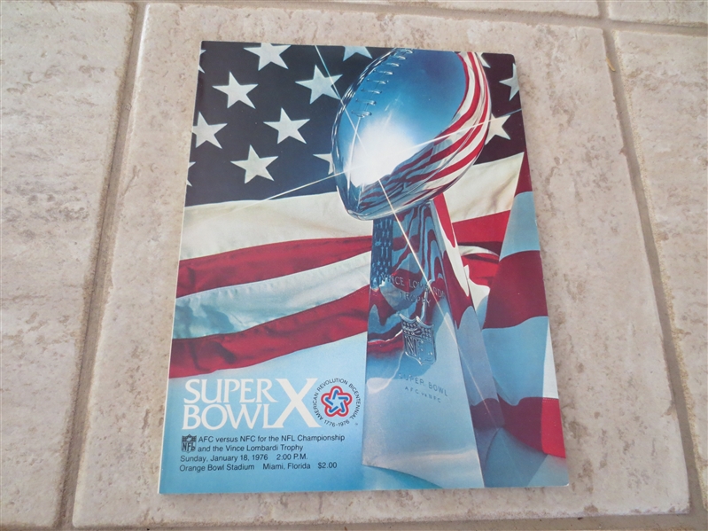1976 Super Bowl X Program Steelers vs. Cowboys  Great condition!