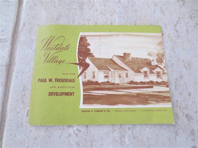 1950's (?) Westdale Village Trousdale Los Angeles Home Development Advertising