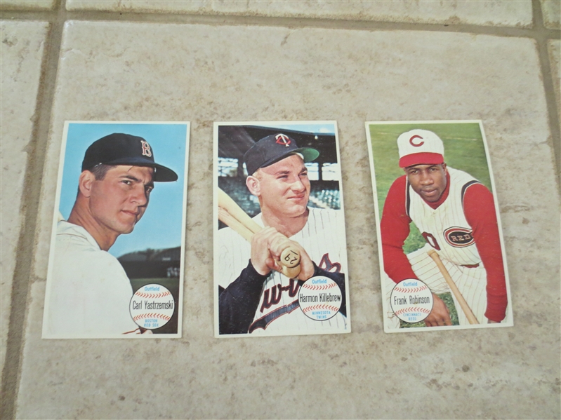 (3) 1964 Topps Giants Hall of Famer baseball cards in very nice shape!