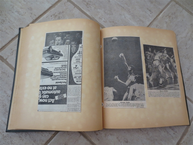 1969-70 Milwaukee Bucks Basketball Scrapbook