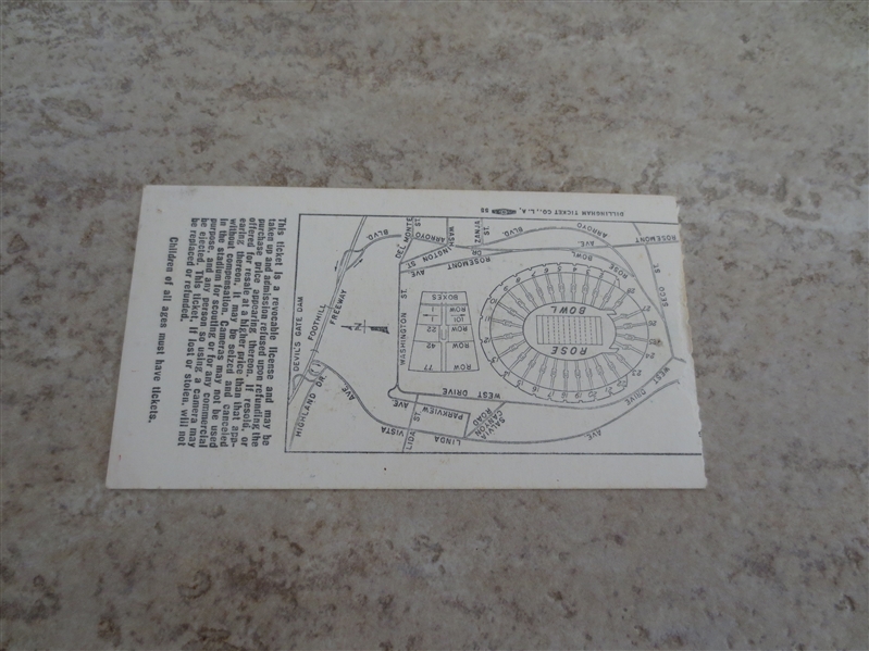 1971 Rose Bowl football ticket stub in very nice condition  Stanford vs. Ohio State