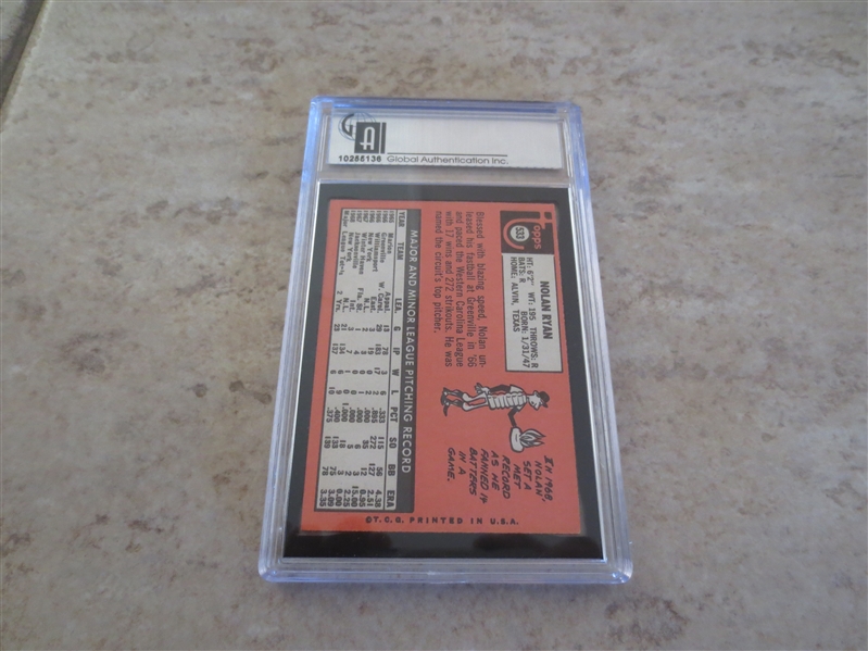 (2) 1969 Topps GAI Graded Baseball Cards of Nolan Ryan #533 and Hank Aaron #100