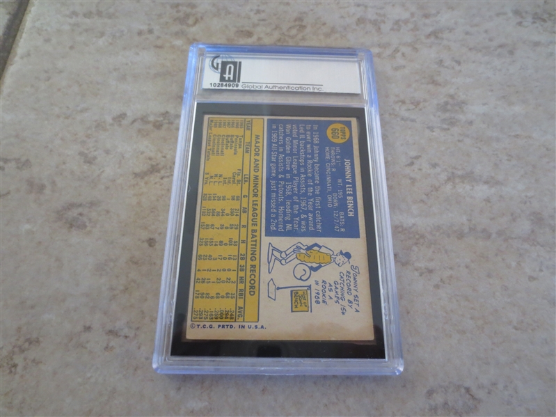 (2) Affordable 1972 Topps Nolan Ryan and 1970 Topps Bench GAI graded cards