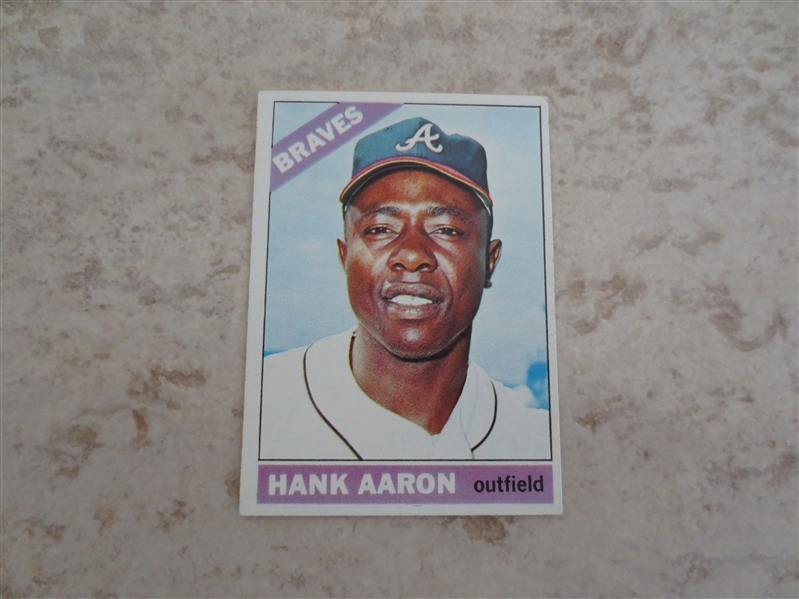 1966 Topps Hank Aaron baseball card #500 in nice affordable condition