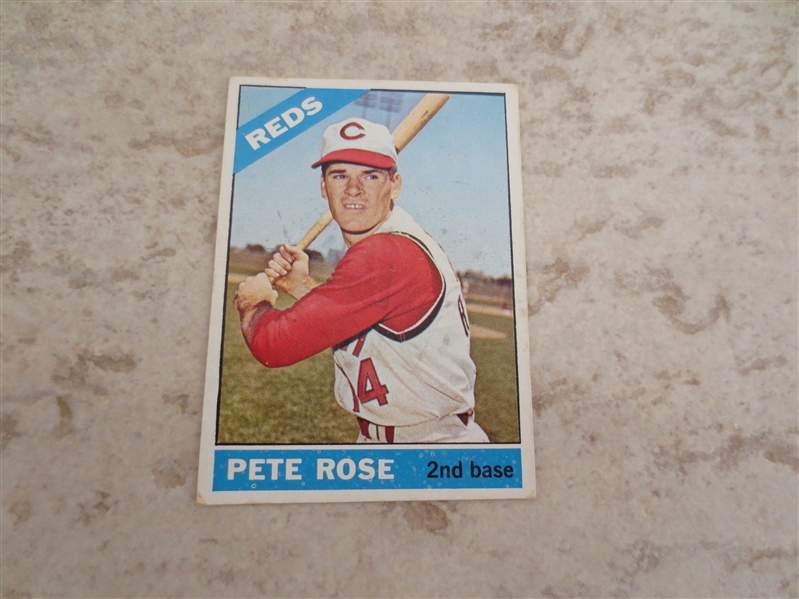 1966 Topps Pete Rose baseball card #30 in nice affordable condition