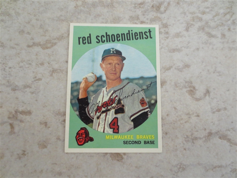 1959 Topps Red Schoendienst baseball card #480 in great condition  Hall of Famer
