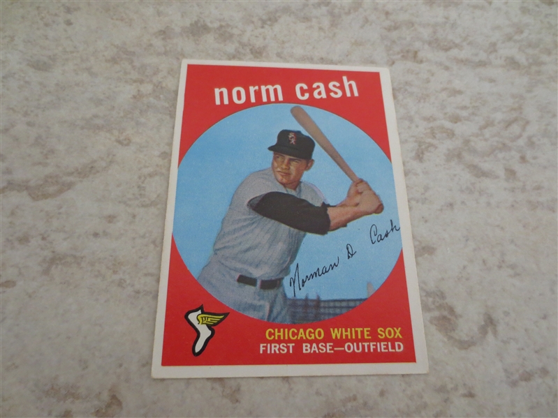 1959 Topps Norm Cash rookie baseball card in very nice condition #509
