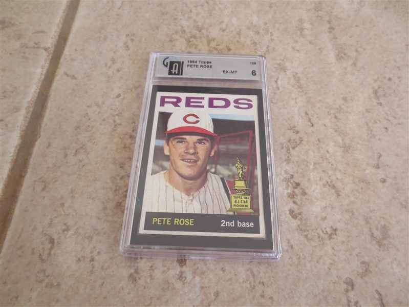 1964 Topps Pete Rose GAI 6 ex-mt baseball card #125 with no qualifiers