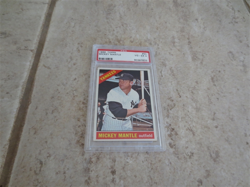 1966 Topps Mickey Mantle PSA 4 vg-ex baseball card #50  Affordable.