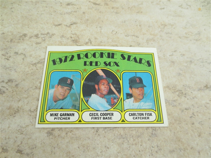 1972 Topps Carlton Fisk and Cecil Cooper rookie baseball card #79 in very nice condition!