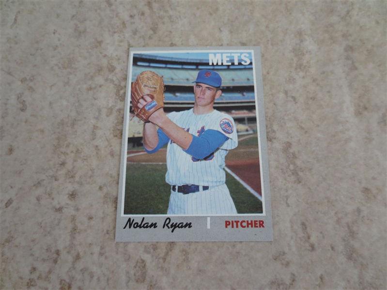 1970 Topps Nolan Ryan baseball card #712 in nice condition but cut funny     2