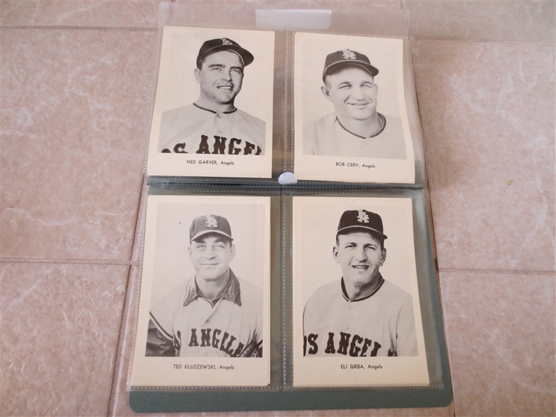 1961 Los Angeles Angels team issued photo set of 12