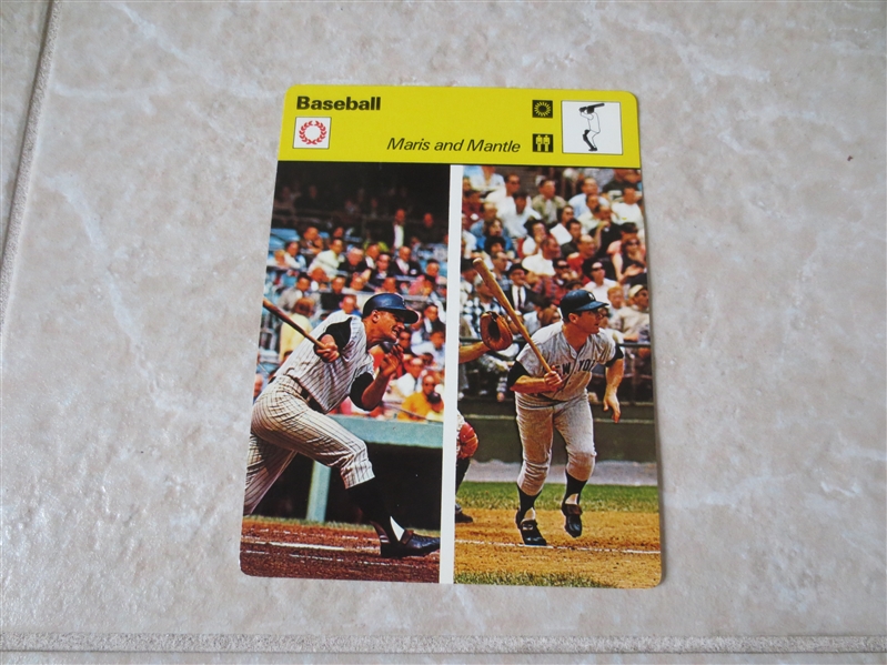 1977-79 Maris and Mantle Sportscaster card  Home Run Heroes