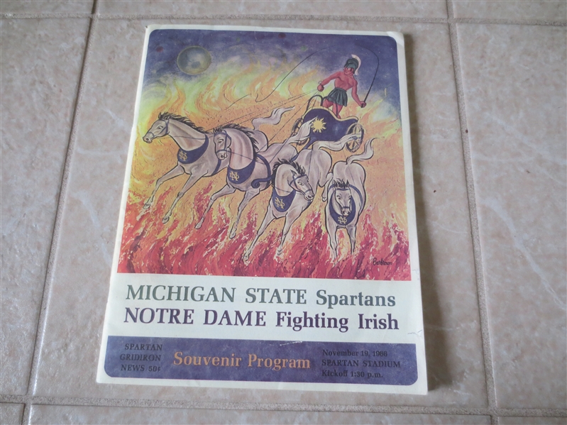 1966 Game of the Century Program REPRINT Notre Dame vs. Michigan State 