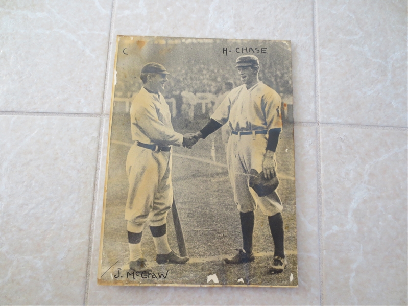 1930's-40's John McGraw/Hal Chase George Burke 14 x 11 Photo Hall of Fame New York Giants