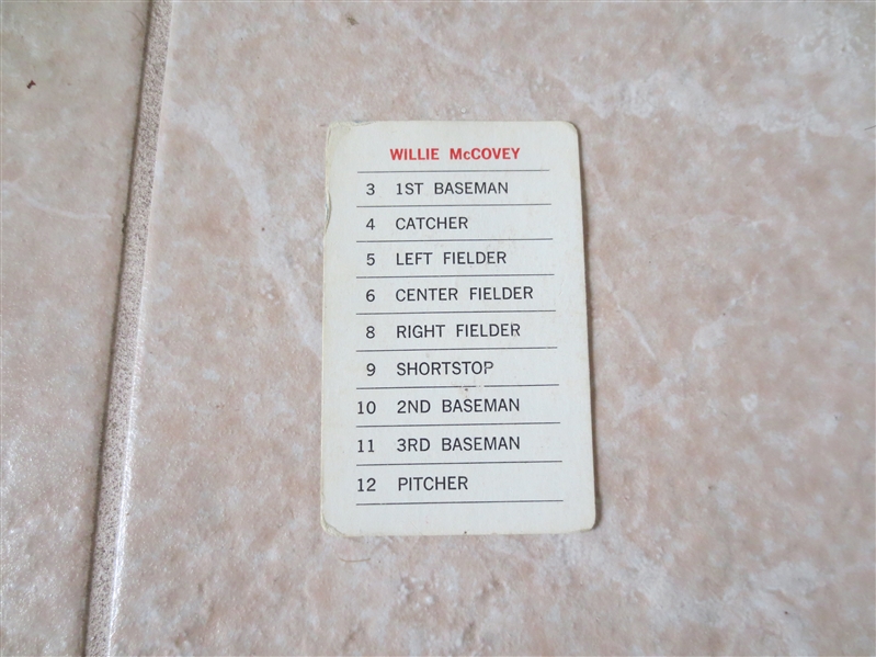 1970 Willie McCovey Milton Bradley baseball card