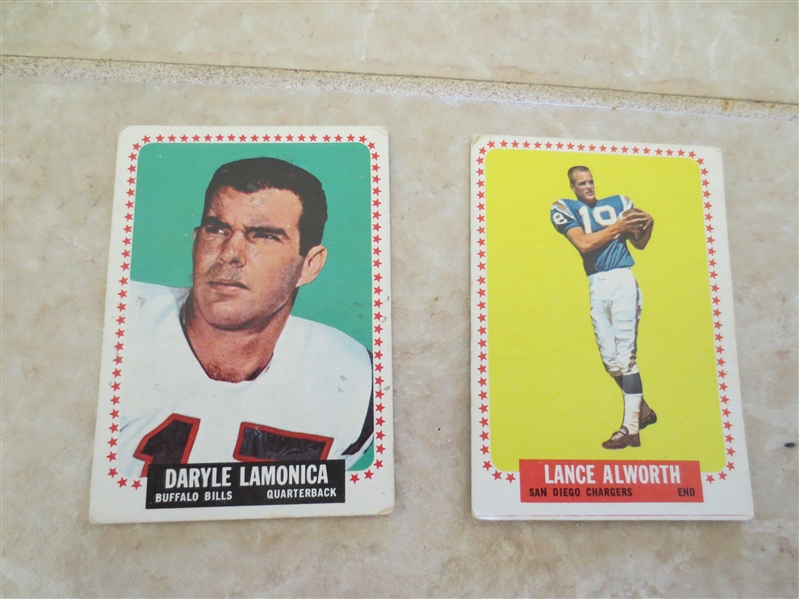 1964 Topps Daryle Lamonica rookie #31 + 1964 Topps Lance Alworth #155