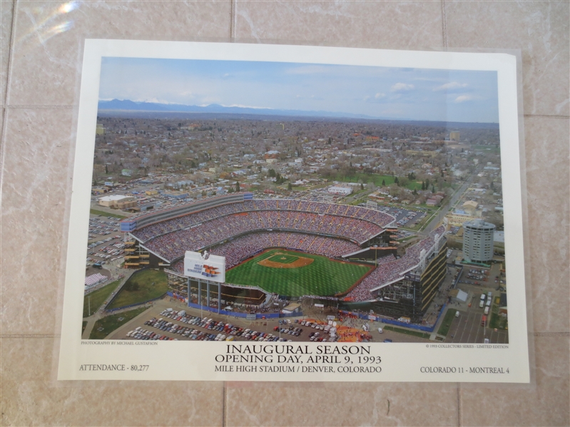 1993 Colorado Rockies First Game Ever Opening Day Mile High Stadium Poster 18 x 24