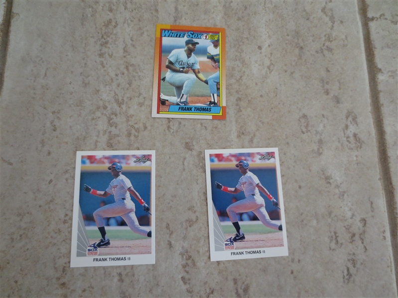 (3) Frank Thomas rookie baseball cards