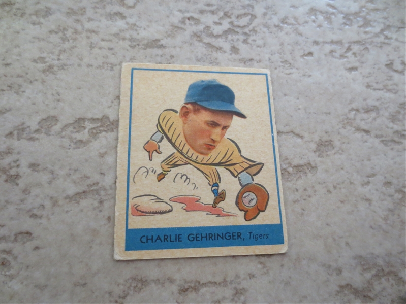 1938 Goudey Heads Up R323 Charlie Gehringer baseball card #241 in affordable condition
