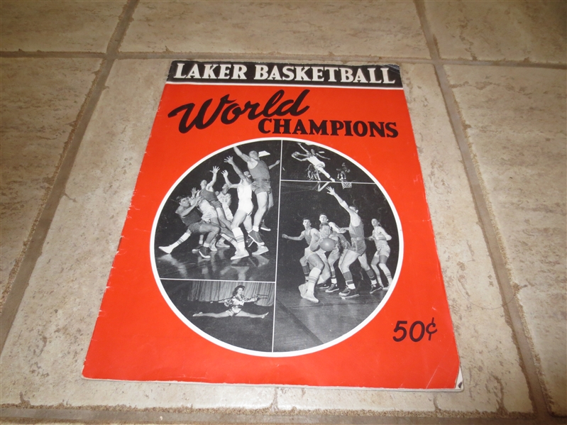 1950 Minneapolis Lakers basketball World Champions yearbook George Mikan, Vern Mikkelsen, James Pollard, Bud Grant