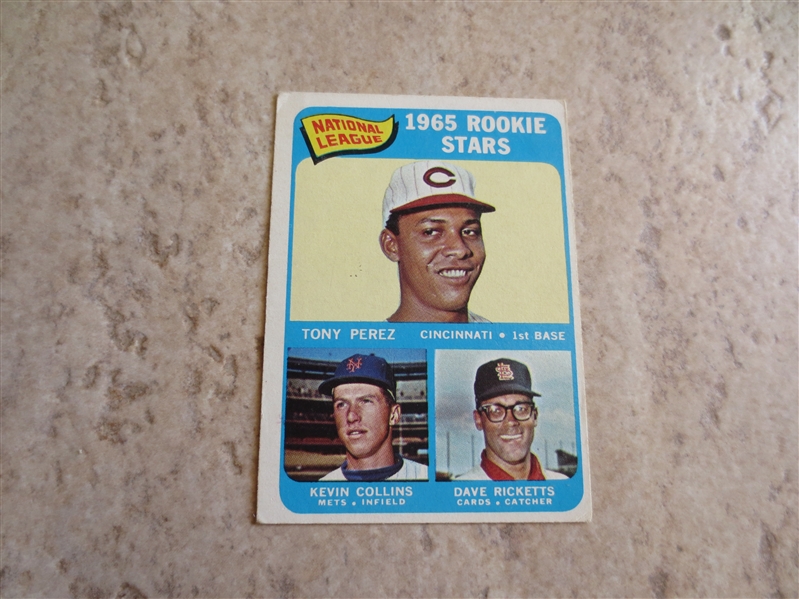 1965 Topps Tony Perez rookie baseball card #581 in affordable condition!       3