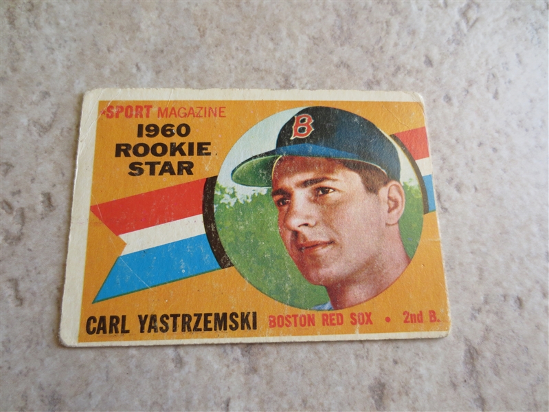 1960 Topps Carl Yastrzemski rookie baseball card #148 in affordable condition Hall of Famer