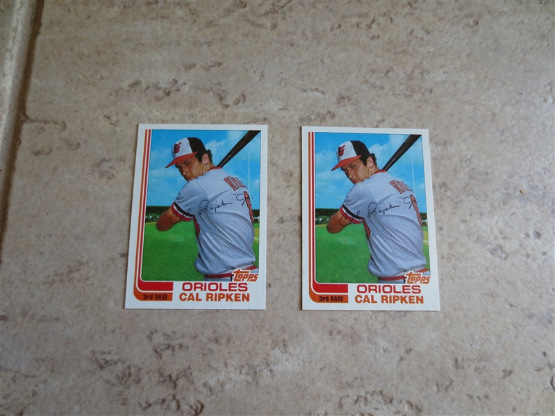 (2) 1982 Topps Traded Cal Ripken rookie baseball cards in beautiful condition!    #6