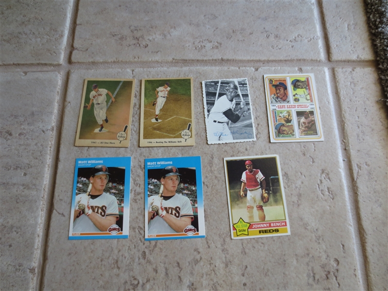 (2) 1959 Fleer Ted Williams, McCovey, Aaron Special, and Bench