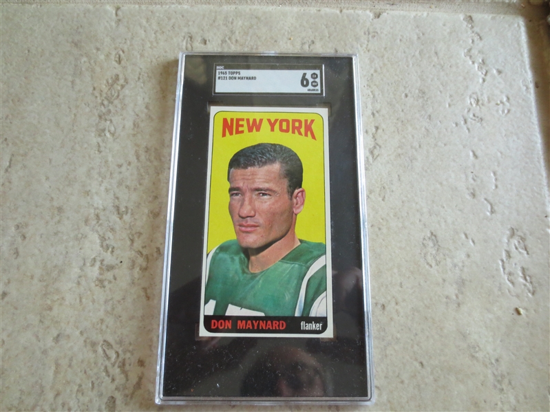 1965 Topps Don Maynard SGC 6 ex-mt football card with no qualifiers #121
