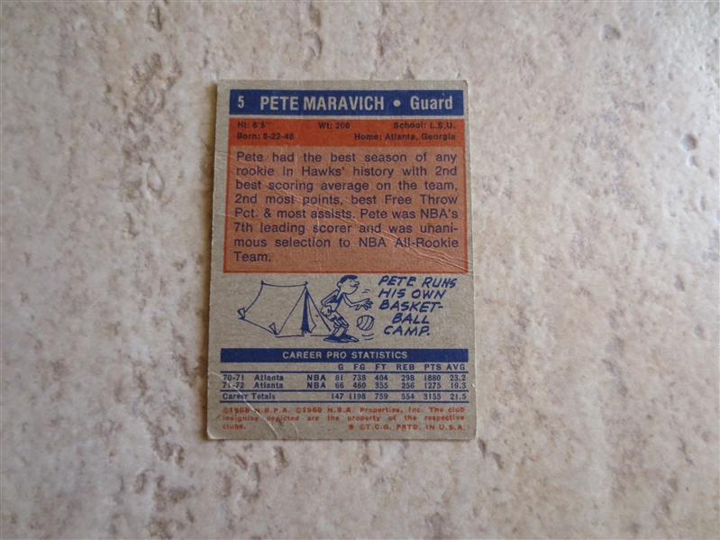 1972-73 Topps Pete Maravich basketball card in affordable condition #5