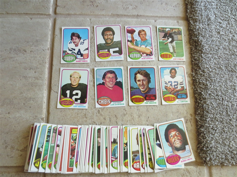 (70) 1976 Topps Football Hall of Famer cards in very nice condition!