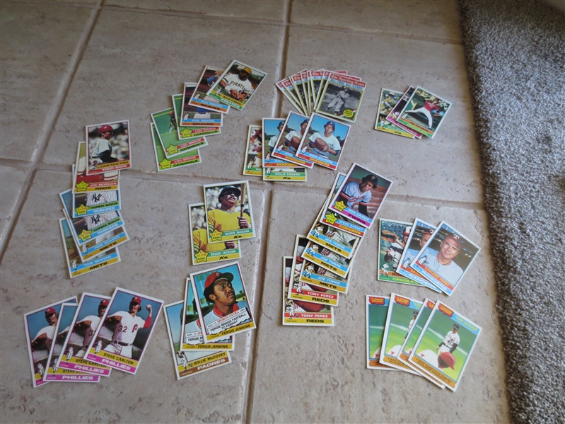 (50) 1976 Topps Baseball Cards:  All Hall of Famers in very nice condition!