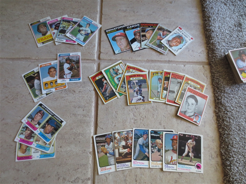 (30) 1970-74 Topps Baseball Cards of Hall of Famers in affordable condition