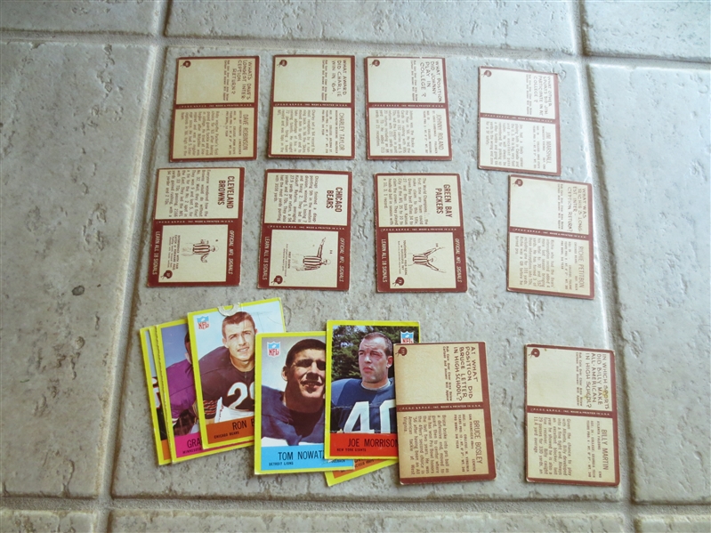 (17) 1967 Philadelphia football cards including Dave Robinson, Roland, Marshall, Charley Taylor, and team cards