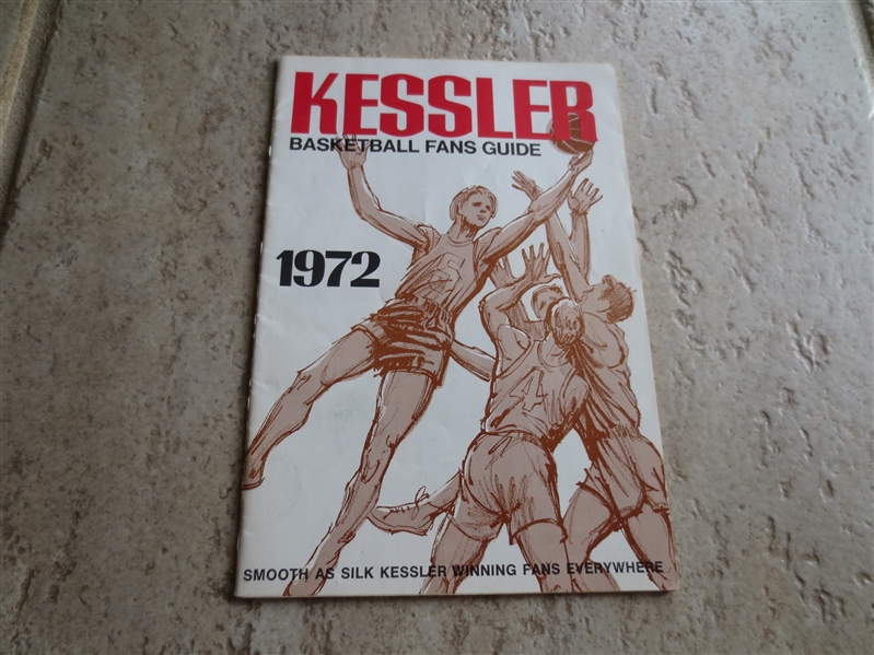 1972 Kessler Basketball Fans Guide  Covers ABA and NBA  Tough to find!