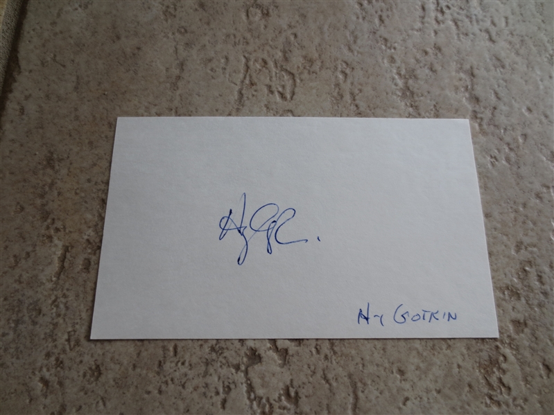 Hy Gotkin autographed 3 x 5 American Basketball League ABL; St. John's University