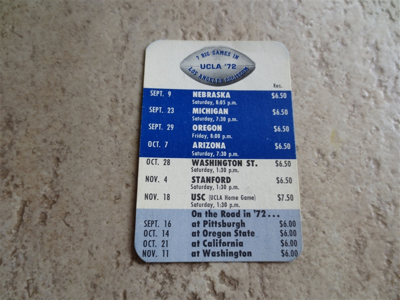 1972 UCLA football schedule