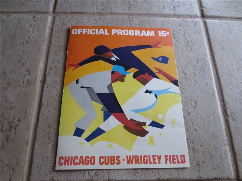 1967 San Francisco Giants at Chicago Cubs scored program Mays, McCovey, Jenkins, Banks, Santo