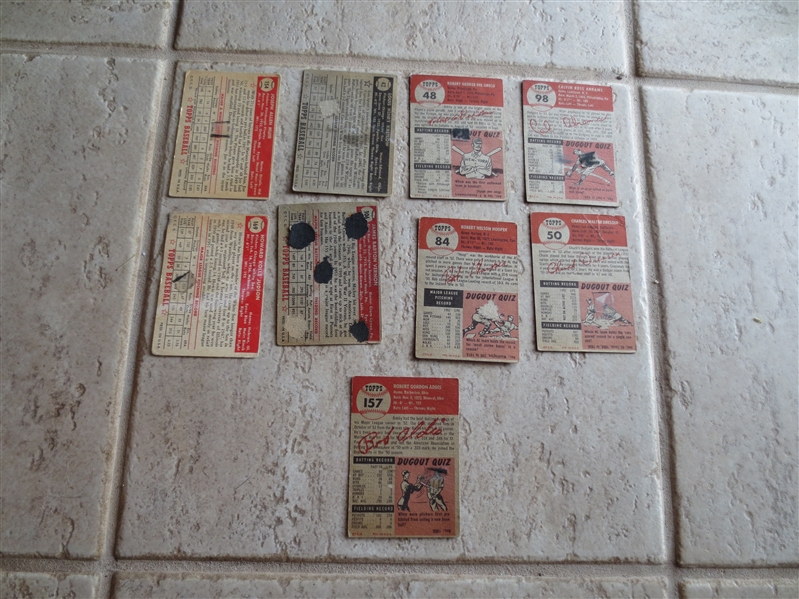(12) different 1952-57 Topps baseball cards 