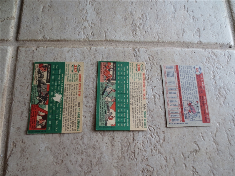 (12) different 1952-57 Topps baseball cards 