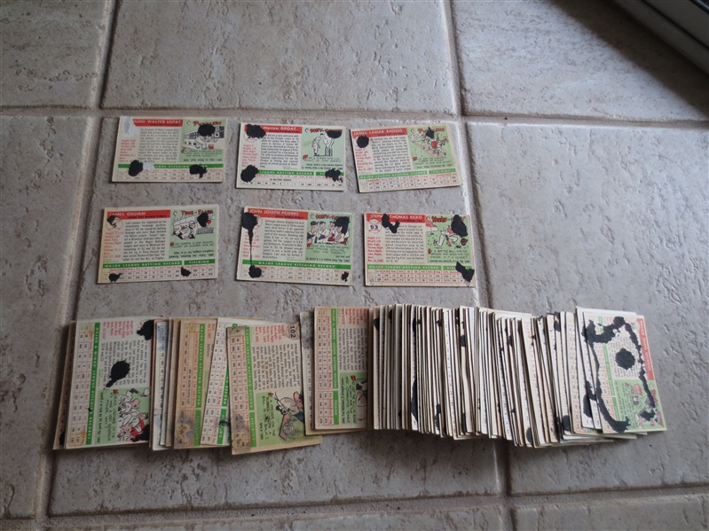 (95) 1955 Topps Baseball cards including Podres, Gilliam, Groat, Lopat, Rhodes, and Bilko