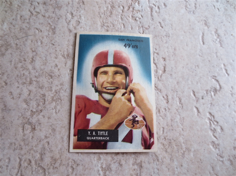 1955 Bowman Y. A. Tittle football card #72 in affordable condition
