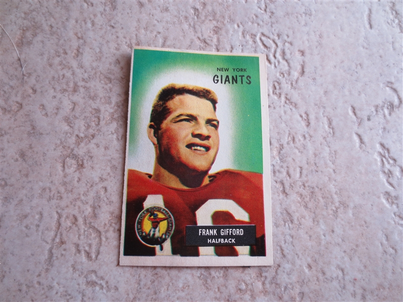 1955 Bowman Frank Gifford football card #7 in affordable condition